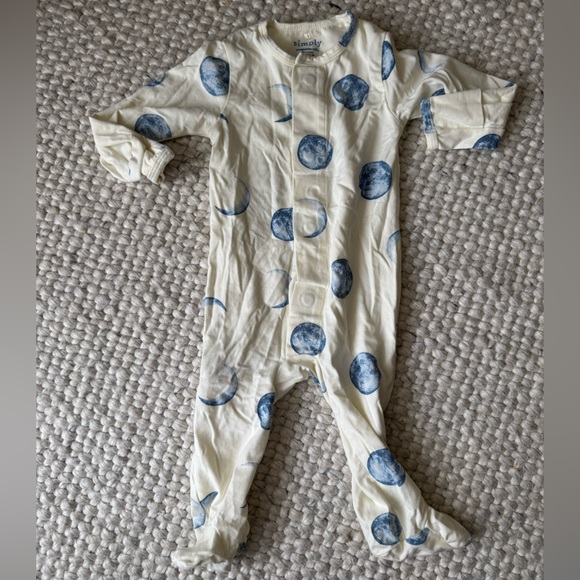 Magnetic Me Cream and Blue Baby Onesie - Picture 1 of 2